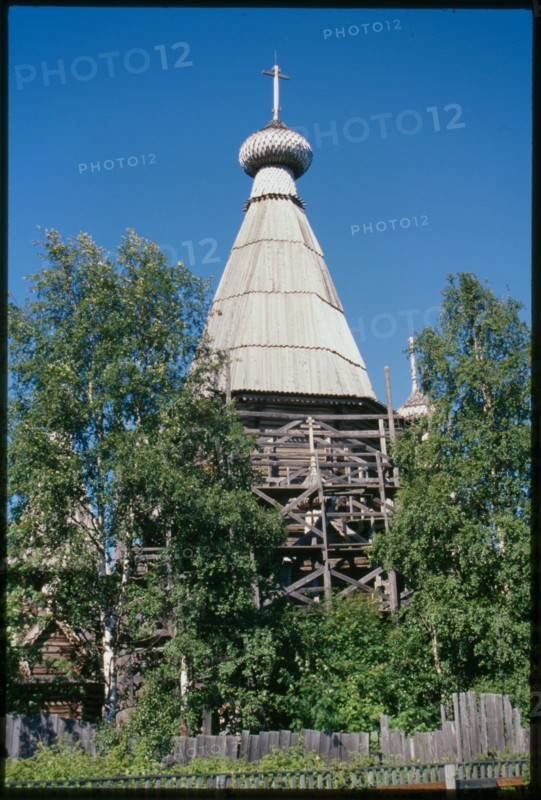 Cathedral of the Dormition (1711-1717), east view, Kem', Russia; 2000