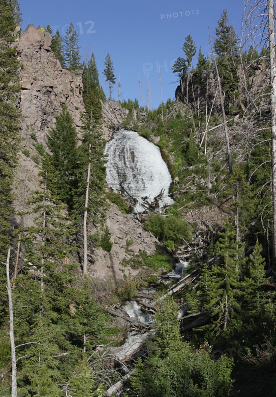 Wraith Falls on Lupine Creek in Yellowstone National Park; Date: 12 June 2014