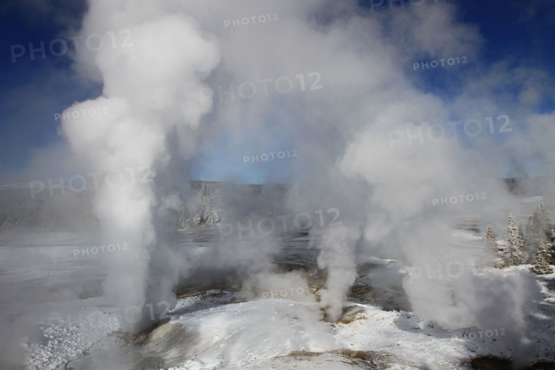 Porcelain Basin in Norris Geyser Basin in Yellowstone National Park; Date: 22 November 2013