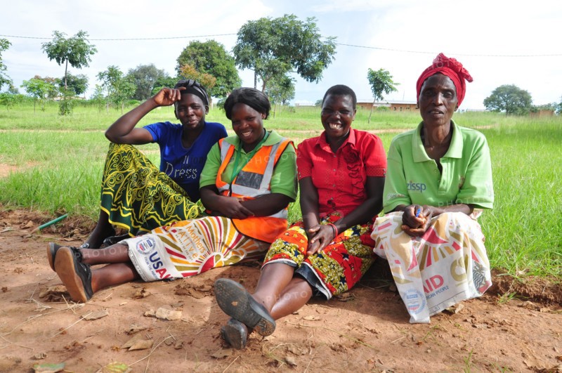Women pose at Lunsuntha Rural Health Centre, Lundazi, Zambia ca. 1 March 2017