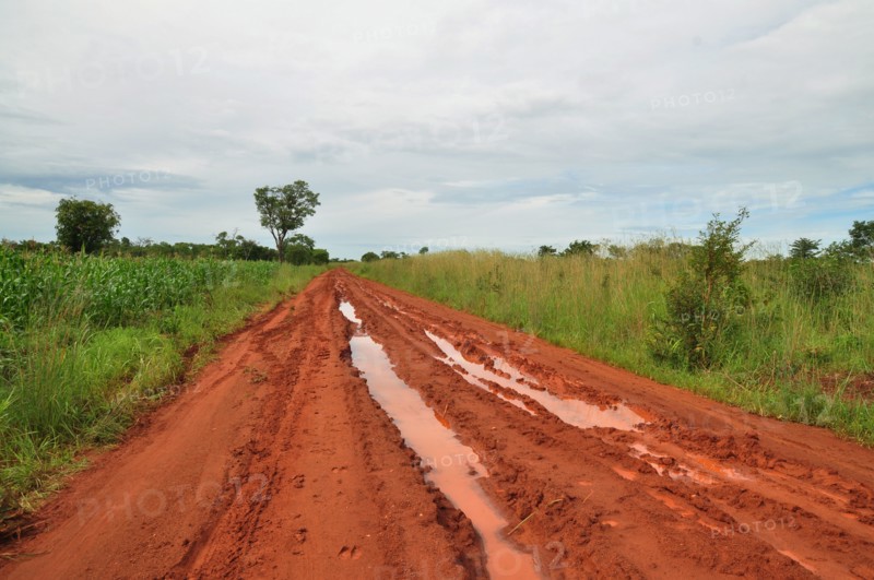 Muddy road to Nkhanga Rural Health Centre in Zambia ca. 2 March 2017