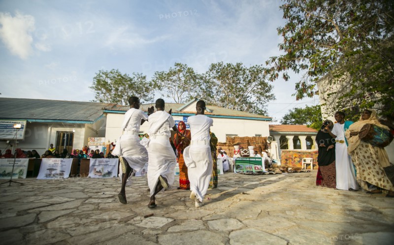 Men dancing in Garowe, Puntland ca. 1 June 2015