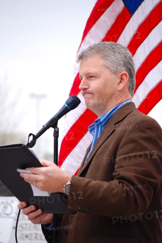 James Dickey (future leader of the Texas Republican Party) at a Tea Party rally in Dallas, TX (one of the first in the United States on Feb. 26 2009)