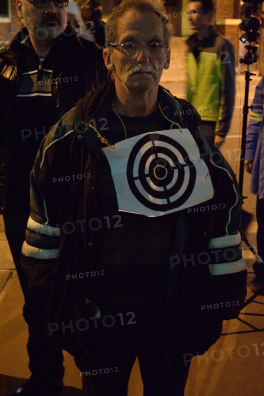Protest outside Dallas police HQ after fifteen attacks, robberies against LGBT community, Dallas, USA (November 22, 2015)