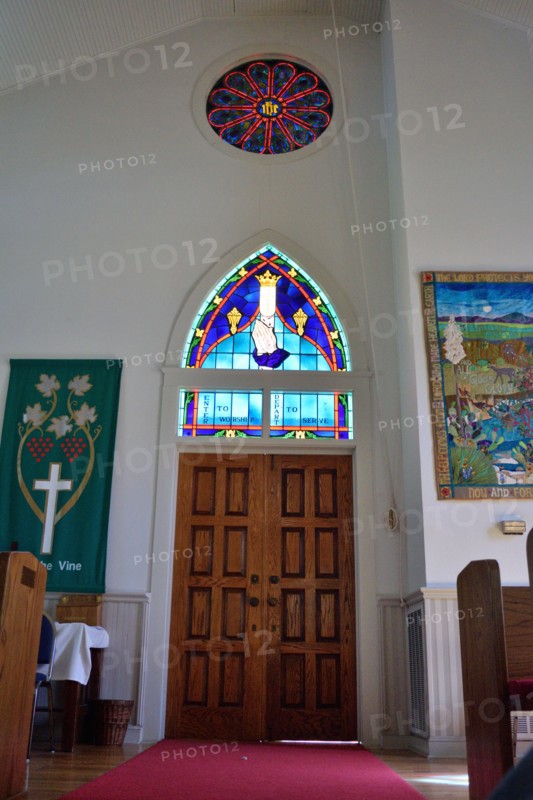 Interior of the United Methodist Church in Utopia, TX