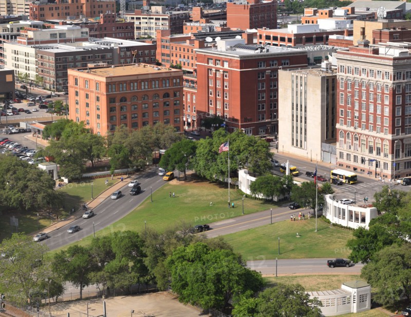 Dallas Stock Photos: Aerial view of Dealey Plaza in Downtown Dallas' West End District