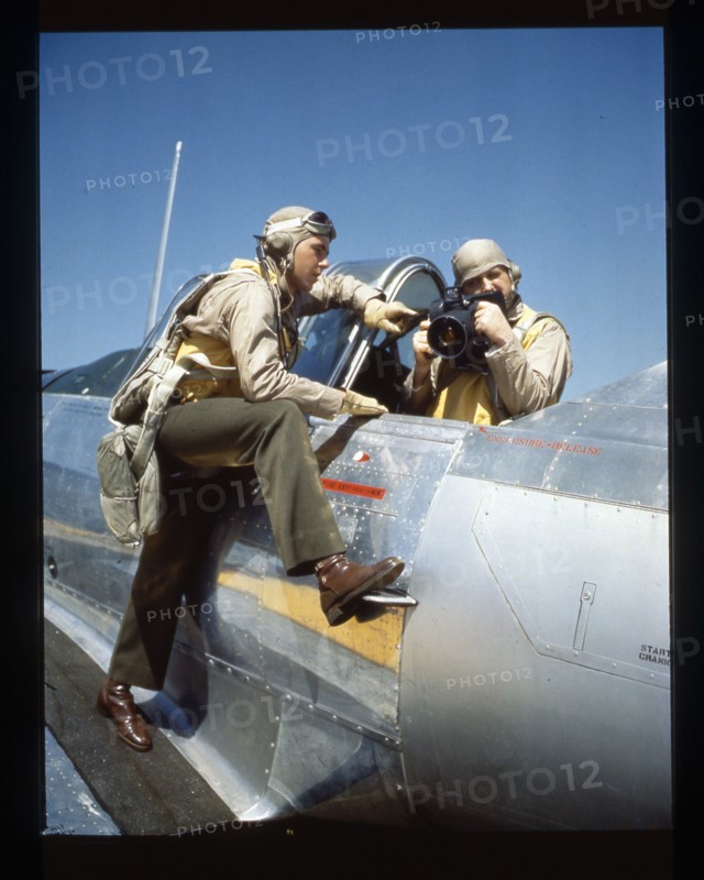 Discussing a mission, 1944