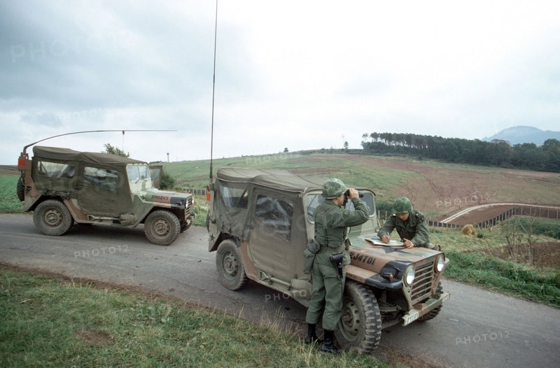 A member of the 11th Armored Cavalry in an M551 light vehicles.