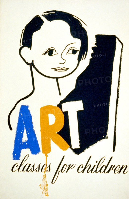 Art classes for children ca. 1940