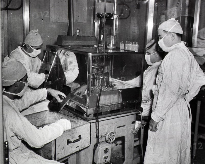 Bottling typhoid vaccine ca. 1944