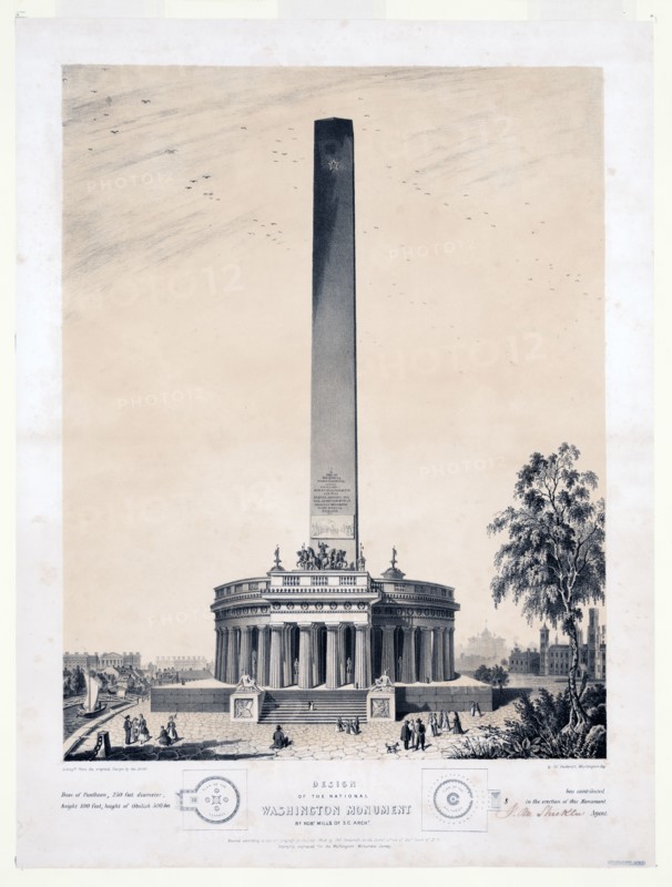 Design of the original Washington Monument