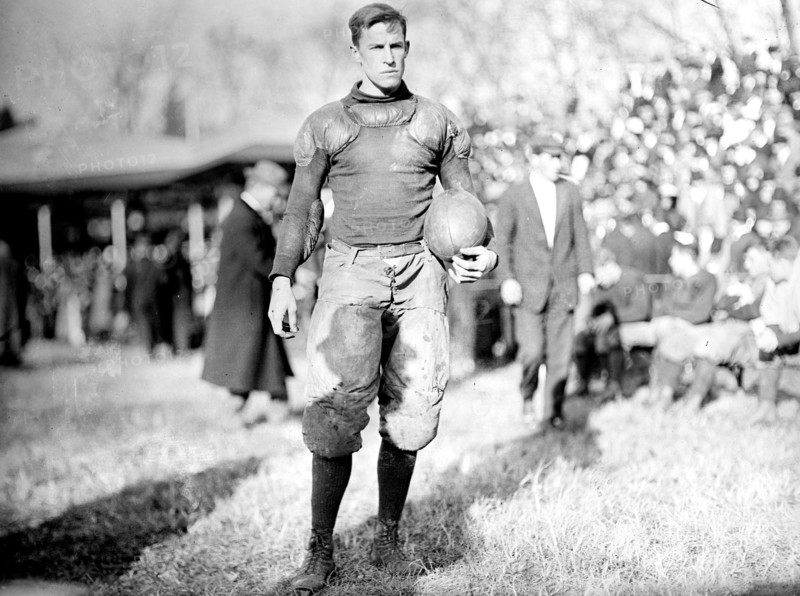 Football player at Georgetown University football game