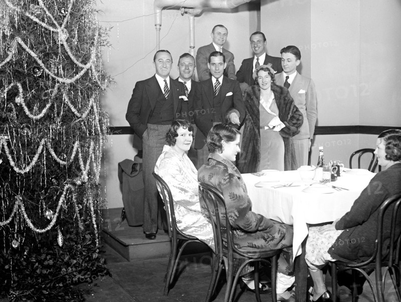 Group of people at a Christmas party