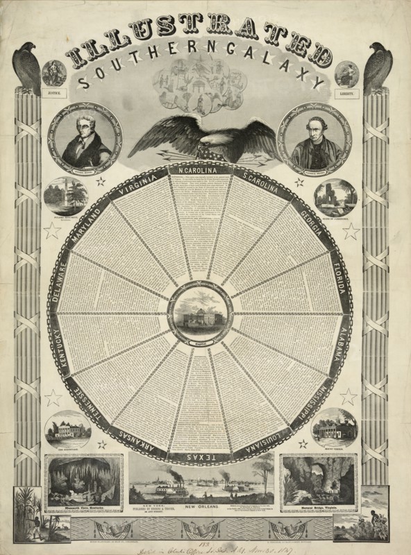 Illustrated southern galaxy ca 1847