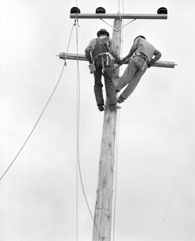 Light poles and wiring for electric lighting