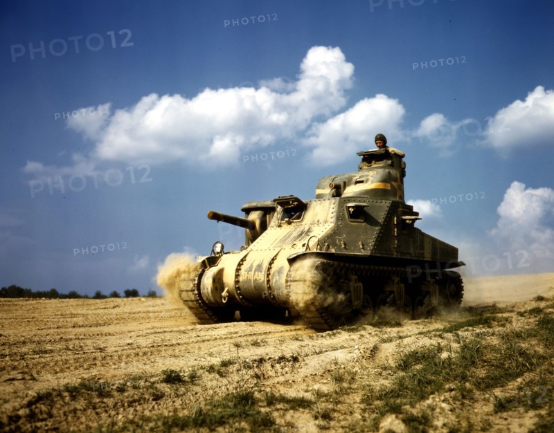 M-3 tanks in action