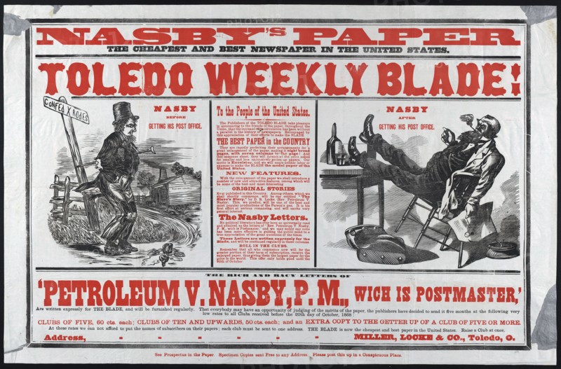 Nasby's paper ca 1868