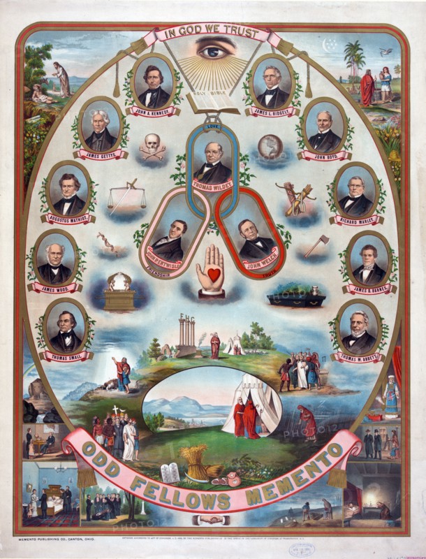 Odd fellows memento 1883