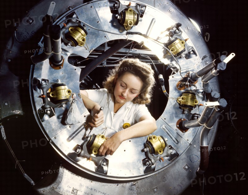 Cowling for one of the motors for a B-25 bomber