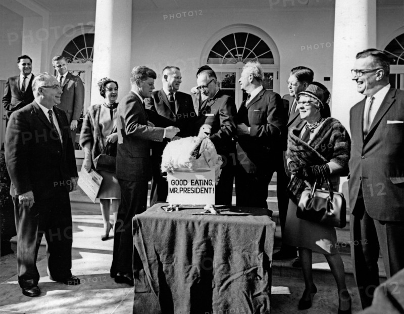 President Kennedy receives Thanksgiving Turkey