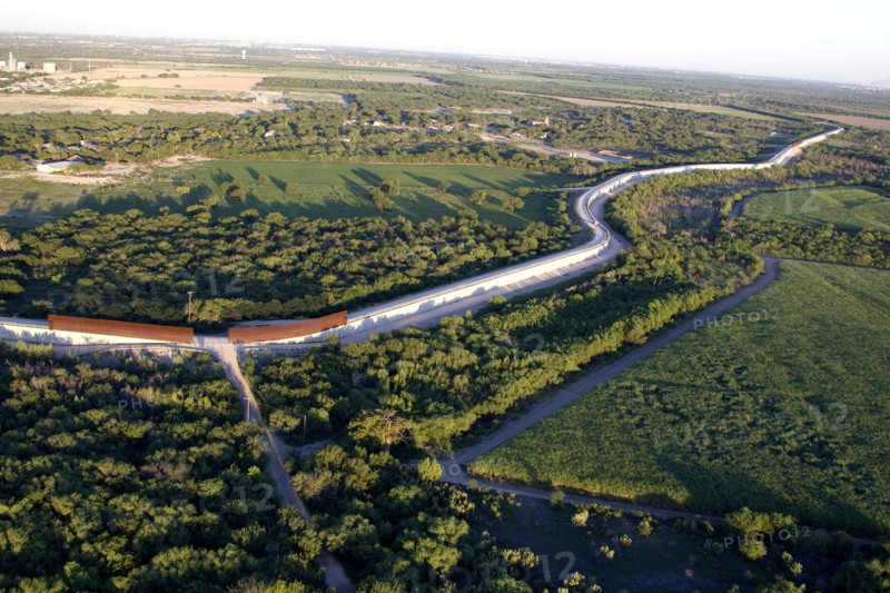 South Texas McAllen Fenceline Aerial