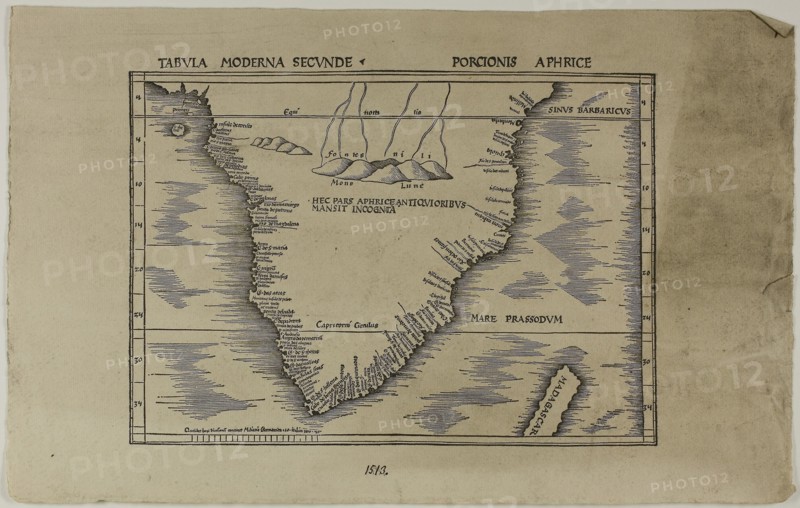 Tabula Moderna Secunde Porcionis Aphrice 1513; reprinted