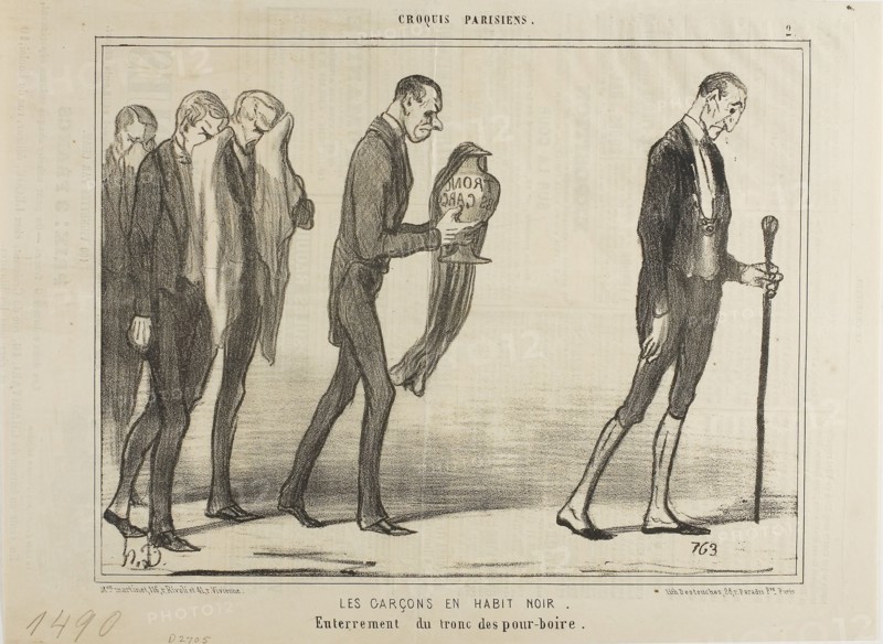 The Waiter in Black Suits