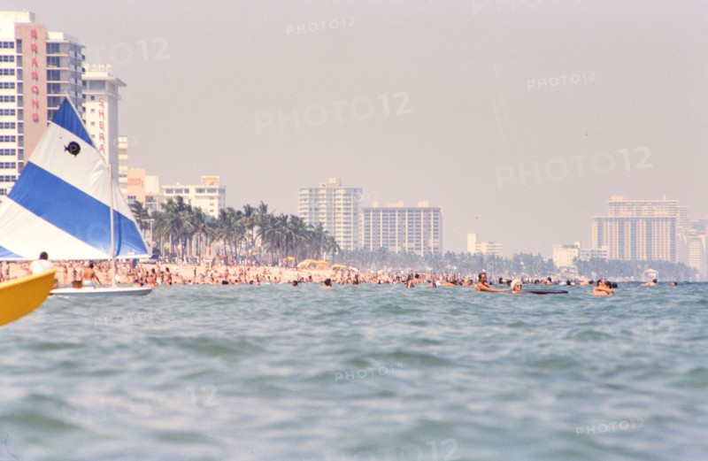 Tourists having fun at a Florida beach