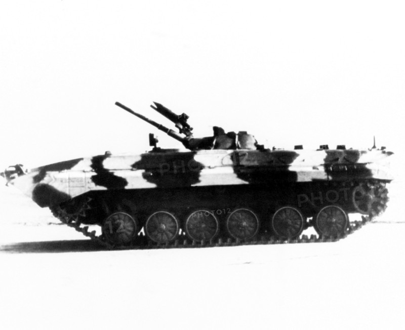 View of a Soviet BMP armored personnel carrier
