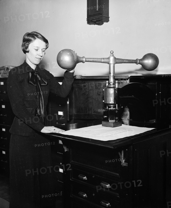 Woman demonstrating Device