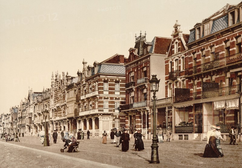 The beach and villas, Blankenberghe, Belgium ca. 1890-1900