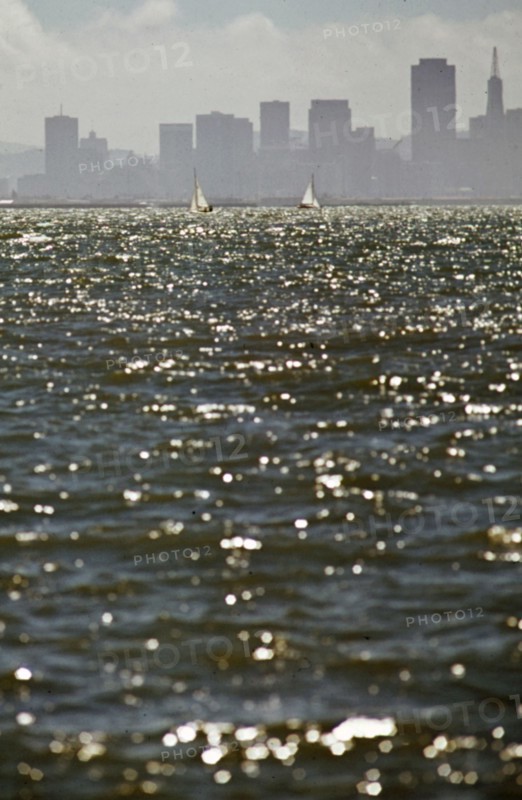 1970s Photo (1972) - Water-to-land photo shows smog over san francisco