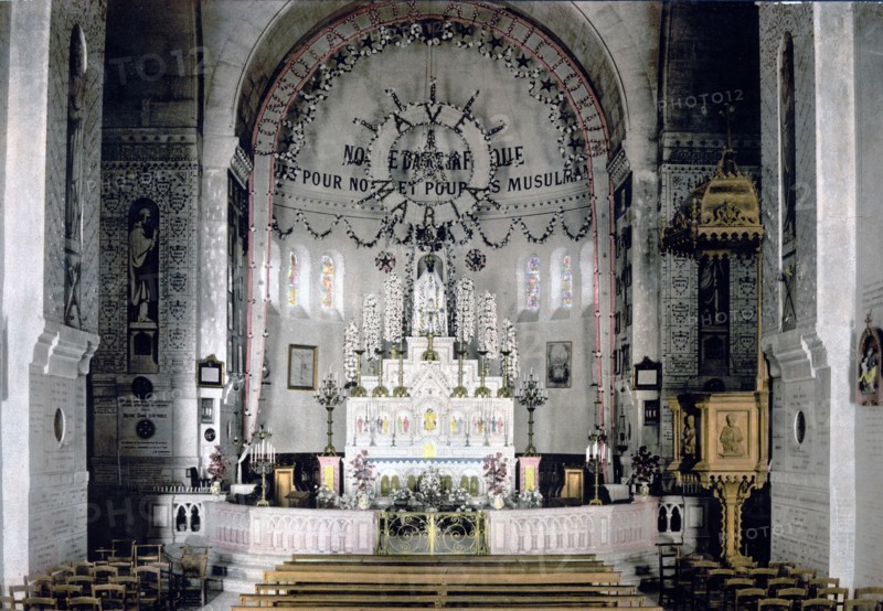 Interior of Notre Dame d'Afrique, Algiers, Algeria ca. 1899