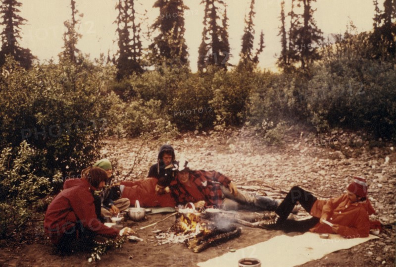 June 27, 1974 - Supper time at Ernie Creek and Koyukuk Confluence Alaksa