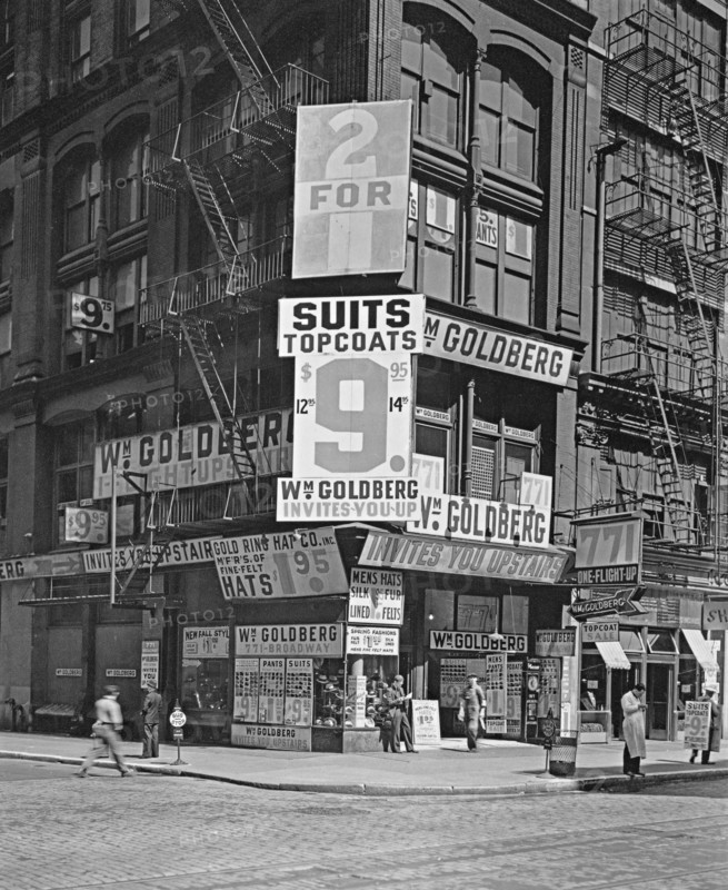 1930s New York City - William Goldberg, 771 Broadway, Manhattan ca. 1937