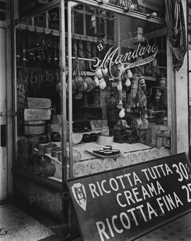 1930s New York City - Cheese Store, 276 Bleecker Street, Manhattan ca. 1937
