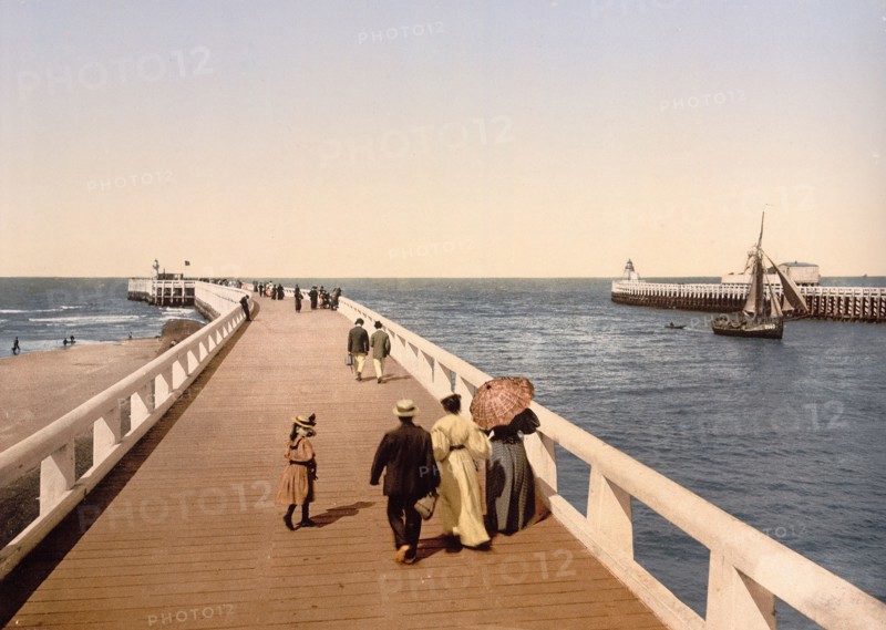 Entrance to port, Ostend, Belgium ca. 1890-1900