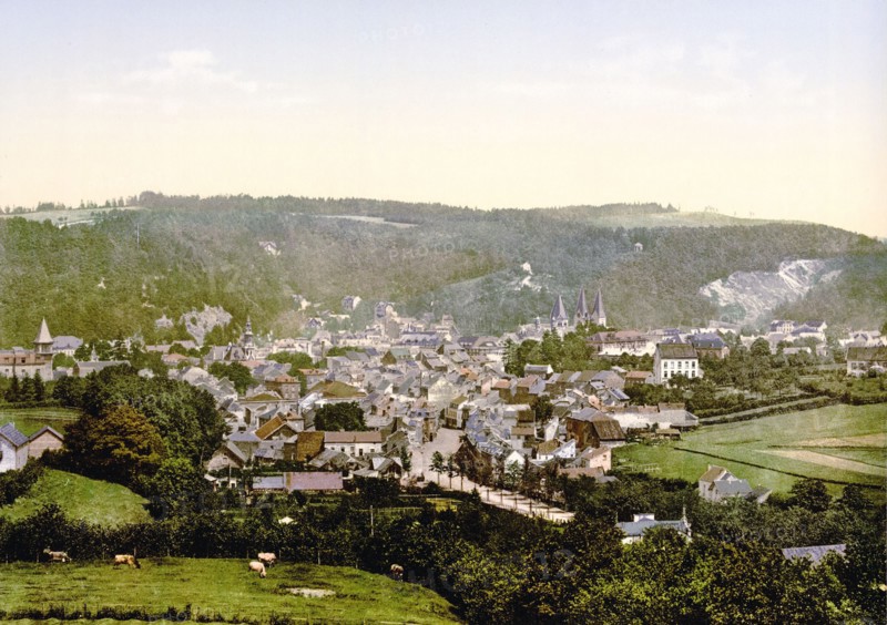 Cityscape of Spa, Belgium ca. 1890-1900