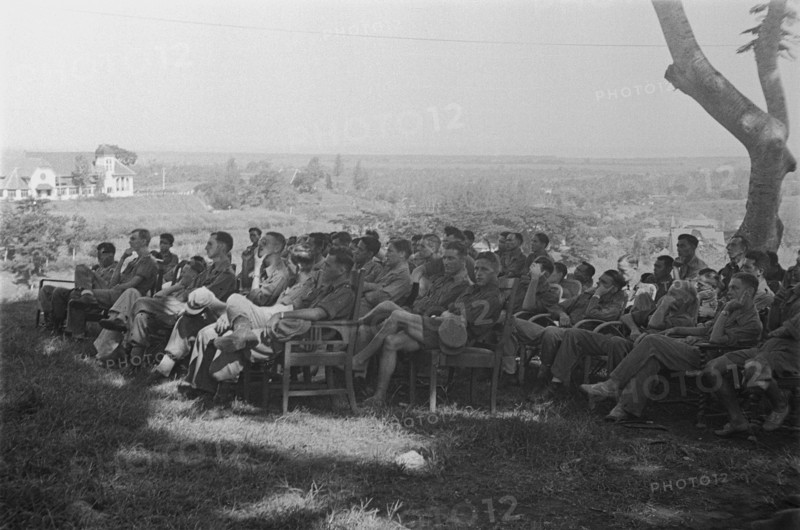 Indonesia History - Listening soldiers; Date January 17, 1946; Location Indonesia, Java, Dutch East Indies
