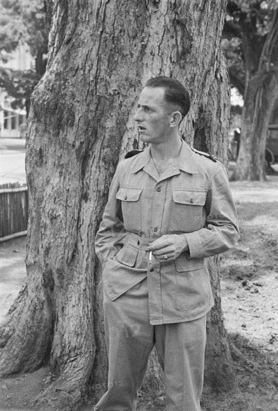 Portrait of a soldier from the Public Relations department; Date May 1947; Location Indonesia, Dutch East Indies