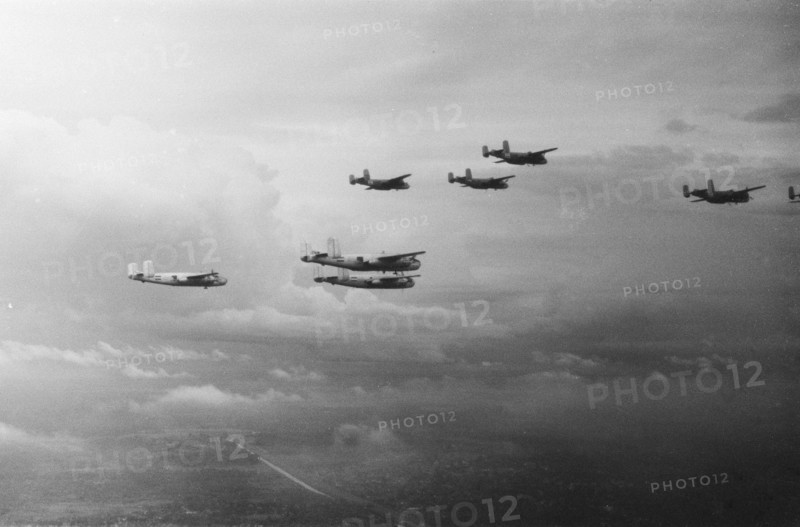 Aviation Day Military Aviation at the Kemajoran airport Mitchell B-25 planes - ca. 1947 Batavia, Indonesia, Jakarta, Kemajoran, Dutch East Indies