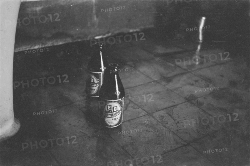 Two beer bottles (from the E&B brand) ca. 1947