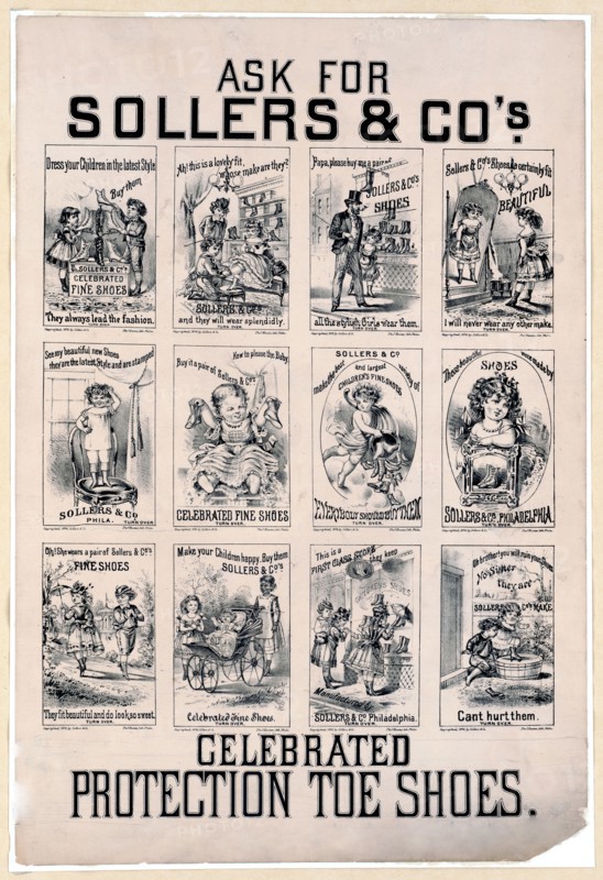 Ask for Sollers & Co.'s celebrated protection toe shoes advertisment
