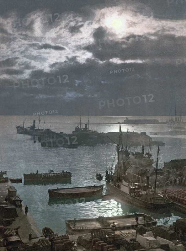 Harbor by moonlight, II, Algiers, Algeria ca. 1899