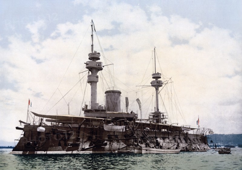 Warship, Algiers, Algeria ca. 1899