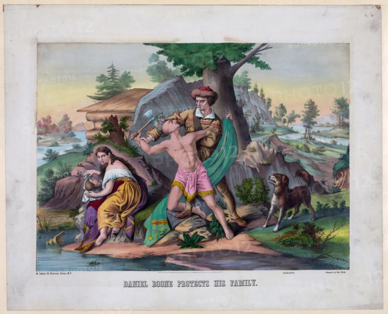 Daniel Boone protects his family ca. 1874