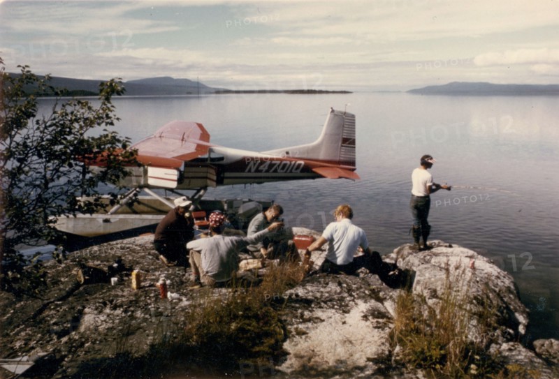 August 1972 - Fishing party from Brooks Camp, Katmai National Monument, Alaska