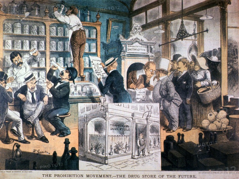 The drug store of the future ca. 1882