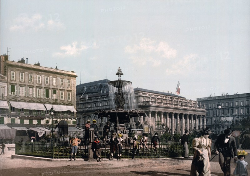 Place Tourny and fountain, Bordeaux, France ca. 1890-1900