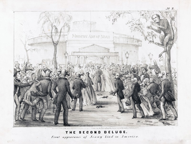 The second deluge First appearance of Jenny Lind in America ca. 1850